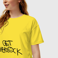 Футболка оверсайз женская Get sherlock, цвет: желтый — фото 2