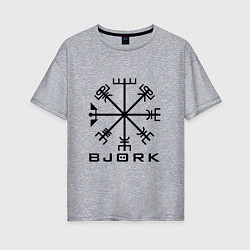 Футболка оверсайз женская Bjork Rune, цвет: меланж