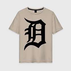 Футболка оверсайз женская Detroit Tigers, цвет: миндальный