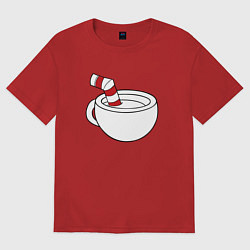 Футболка оверсайз женская Red Cuphead, цвет: красный