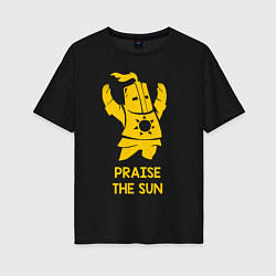 Футболка оверсайз женская Praise the Sun, цвет: черный