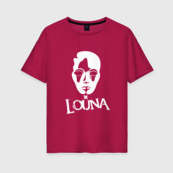 Футболка оверсайз женская Louna: Behind a Mask, цвет: маджента