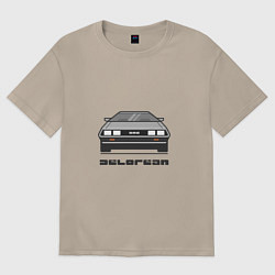 Футболка оверсайз женская DeLorean, цвет: миндальный
