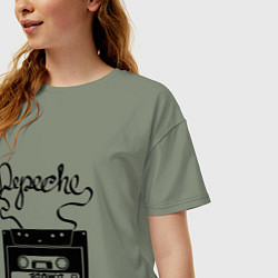Футболка оверсайз женская Depeche Mode: Tape, цвет: авокадо — фото 2