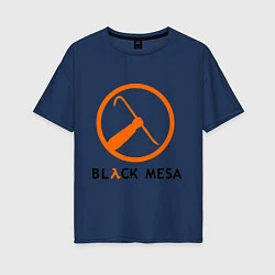 Футболка оверсайз женская Black mesa: Scrap, цвет: тёмно-синий