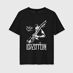 Футболка оверсайз женская Led Zeppelin, цвет: черный