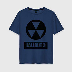 Футболка оверсайз женская Fallout 3, цвет: тёмно-синий
