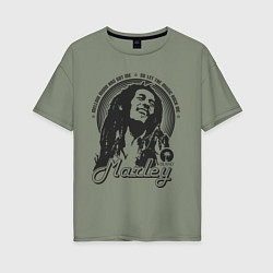 Футболка оверсайз женская Bob Marley: Island, цвет: авокадо