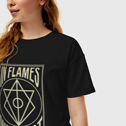 Футболка оверсайз женская In Flames: We Trust, цвет: черный — фото 2