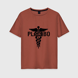 Футболка оверсайз женская Placebo, цвет: кирпичный