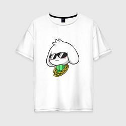 Футболка оверсайз женская Undertale: Asriel SWAG, цвет: белый
