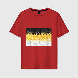 Женская футболка оверсайз Имперский флаг пикселами