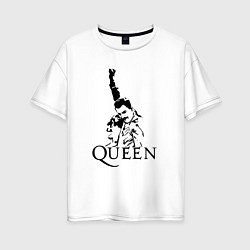 Футболка оверсайз женская Queen: Rock You, цвет: белый