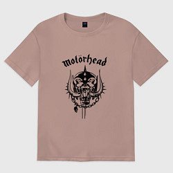 Футболка оверсайз женская Motrhead: Black Devil, цвет: пыльно-розовый