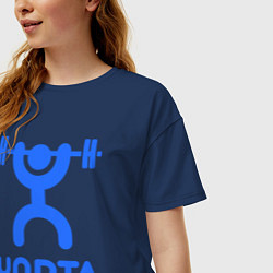 Футболка оверсайз женская Yopta Sport, цвет: тёмно-синий — фото 2