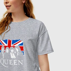 Футболка оверсайз женская Queen UK, цвет: меланж — фото 2