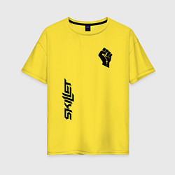 Футболка оверсайз женская Skillet Force, цвет: желтый