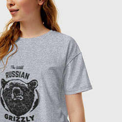 Футболка оверсайз женская Russian Grizzly, цвет: меланж — фото 2