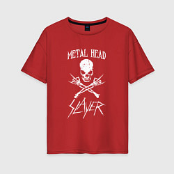 Футболка оверсайз женская Metal Head: Slayer, цвет: красный