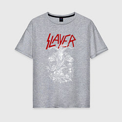 Футболка оверсайз женская Slayer: Devil Goat, цвет: меланж