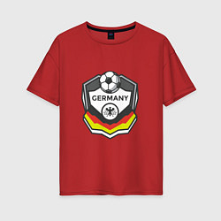 Футболка оверсайз женская Germany League, цвет: красный