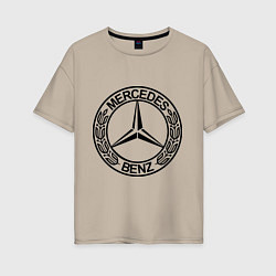 Футболка оверсайз женская Mercedes-Benz, цвет: миндальный
