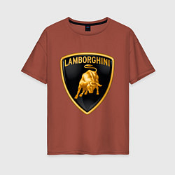 Женская футболка оверсайз Lamborghini logo