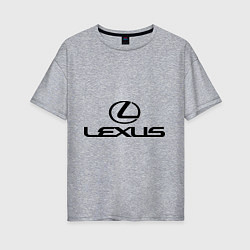 Футболка оверсайз женская Lexus logo, цвет: меланж