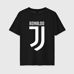 Футболка оверсайз женская Ronaldo CR7, цвет: черный