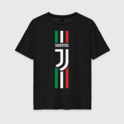 Футболка оверсайз женская FC Juventus: Italy, цвет: черный