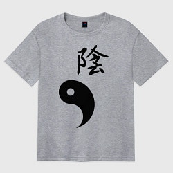 Женская футболка оверсайз Инь парная