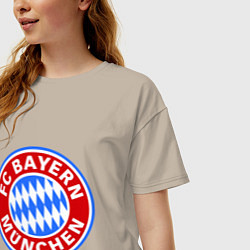 Футболка оверсайз женская Bayern Munchen FC, цвет: миндальный — фото 2