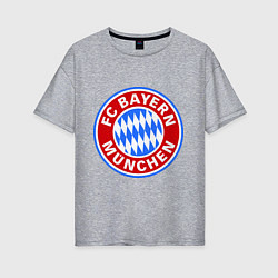 Футболка оверсайз женская Bayern Munchen FC, цвет: меланж