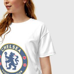 Футболка оверсайз женская Chelsea FC, цвет: белый — фото 2