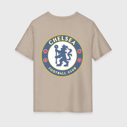 Женская футболка оверсайз Chelsea FC / Миндальный – фото 2