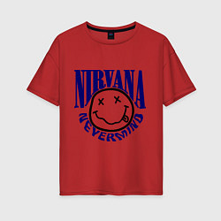 Футболка оверсайз женская Nevermind Nirvana, цвет: красный