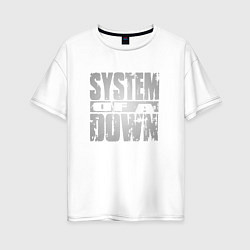 Футболка оверсайз женская System of a Down, цвет: белый