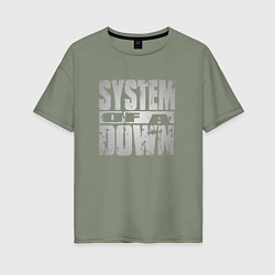 Футболка оверсайз женская System of a Down, цвет: авокадо