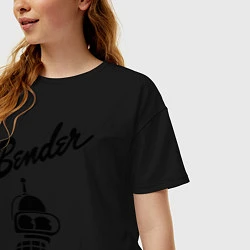 Футболка оверсайз женская Bender monochrome, цвет: черный — фото 2
