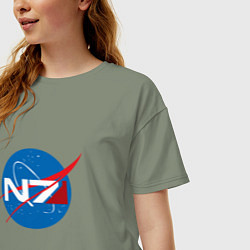 Футболка оверсайз женская NASA N7, цвет: авокадо — фото 2