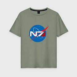 Футболка оверсайз женская NASA N7, цвет: авокадо