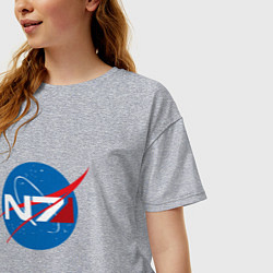 Футболка оверсайз женская NASA N7, цвет: меланж — фото 2