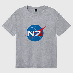 Футболка оверсайз женская NASA N7, цвет: меланж