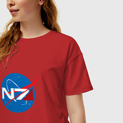 Футболка оверсайз женская NASA N7, цвет: красный — фото 2