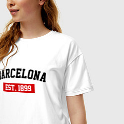 Футболка оверсайз женская FC Barcelona Est. 1899, цвет: белый — фото 2