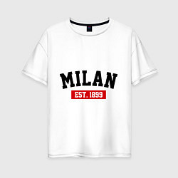 Женская футболка оверсайз FC Milan Est. 1899