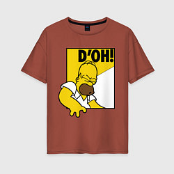 Женская футболка оверсайз Homer D'OH!