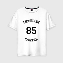 Футболка оверсайз женская Medellin Cartel 85, цвет: белый