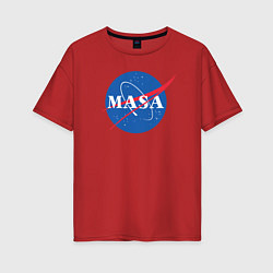 Футболка оверсайз женская NASA: Masa, цвет: красный