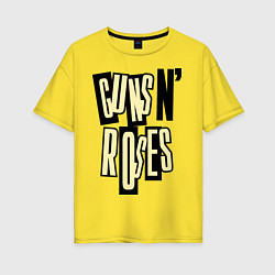 Футболка оверсайз женская Guns n Roses: cream, цвет: желтый